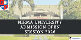 Nirma University Admission 2026 Open
